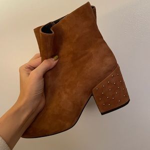 Like new Kooples Suede Ankle Boots w Heel Detail